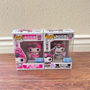Funko Pop My Melody #114 (50th Anniversary) & Kuromi #115 (20th Anniversary)